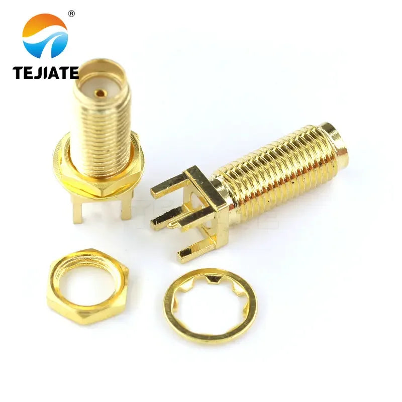 5PCS SMA-KE Connerctor SMA-KWE Adapter Straight /Bent Header Square/Skew Foot Base Outer screw Inner Pin/Hole