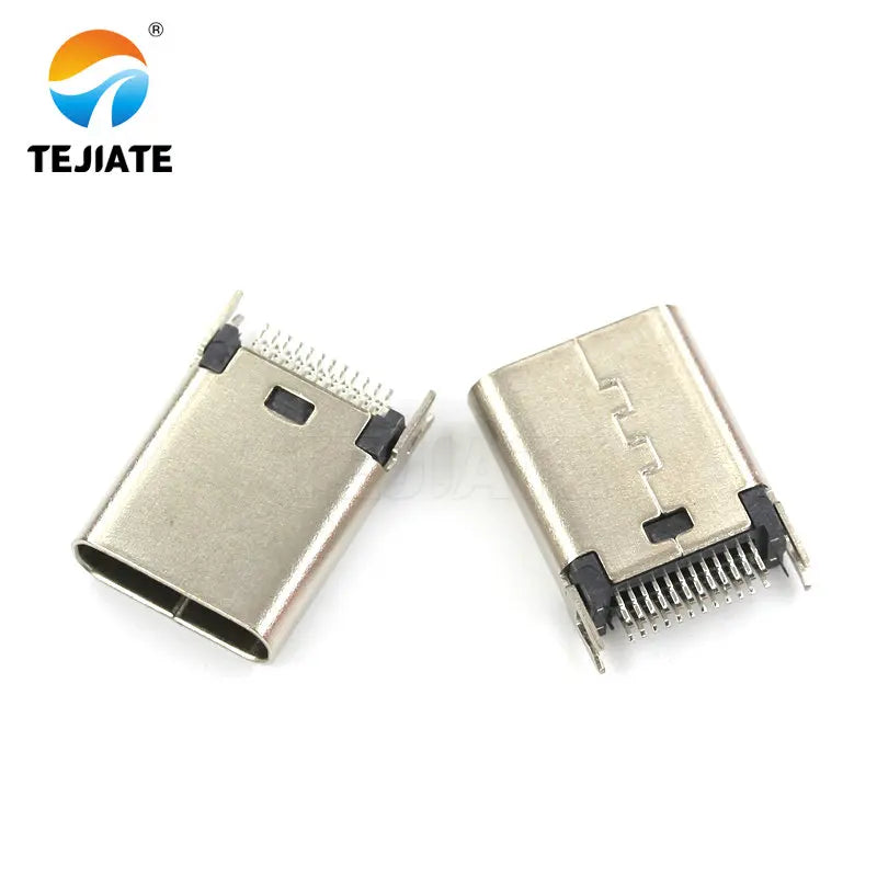 5PCS type-c female socket direct insertion SMT socket USB-3.1 6P16P 4-pin high-definition transmission interface fast charging