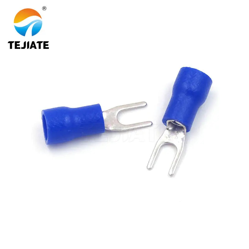 20PCS cold-pressed terminal block SV3.5-4 fork-shaped U-shaped Y-shaped insulated blade spring connector SV1.25-3 copper head