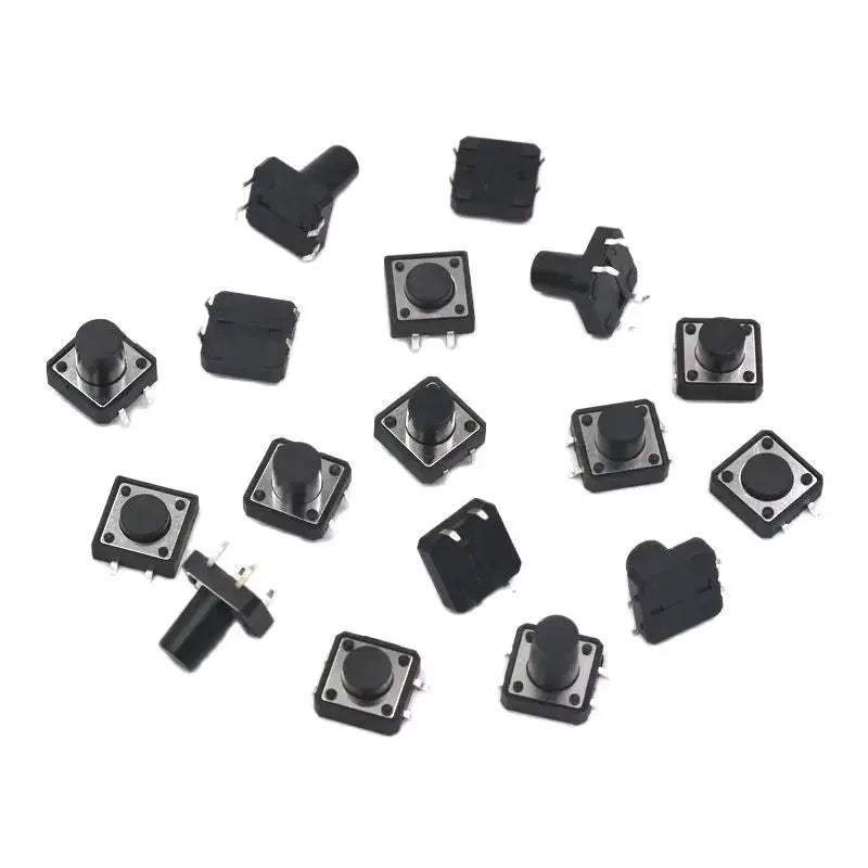 20PCS Paster-type Vertical 4 legs Touch Key Microswitch Erect 4 Foot Button Switch 12*12*4.3/5/6/8/10/13MM