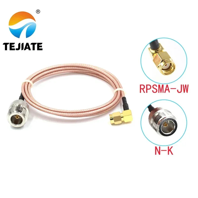 1PCS TEJIATE Adapter Cable RPSMA To BNC Type RPSMA-JW Convert N-K 8-90CM 1M 1.5M 2M Length Connector RG316 Wire