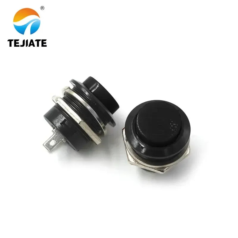 2PCS button switch button jog switch R13-507 16MM circular self-locking reset switch, 2 red and green