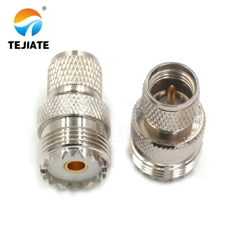 1PCS UHF to UHF adapter UHF-KKF 4-hole flange 25x25MM internal and external RF copper square frequency coaxial connector