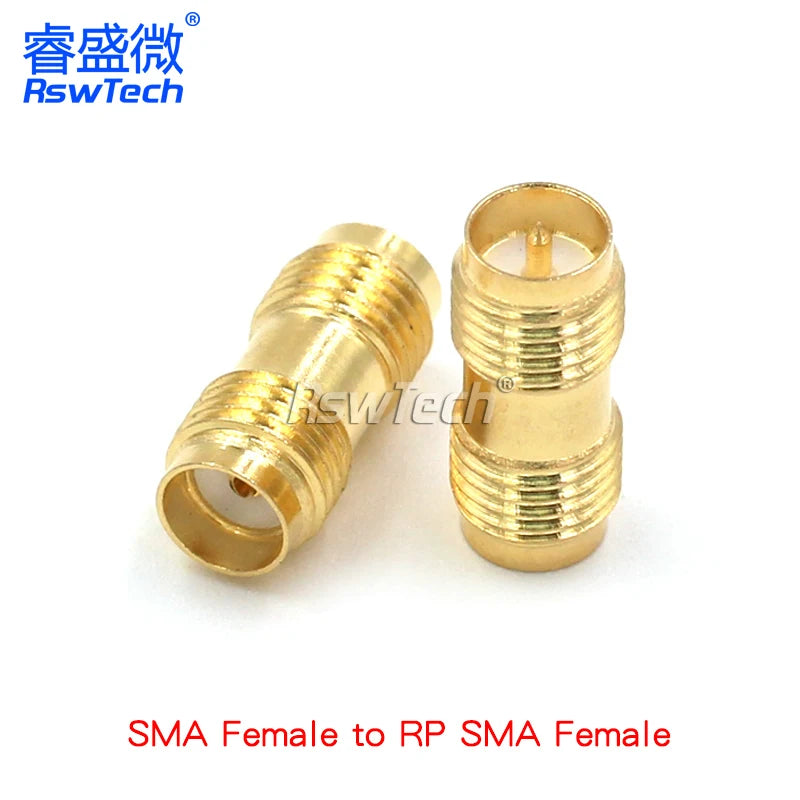 1PCS Double Way/Double Inverse SMA Connector RPSMA-JJ KK JWK KKF KKY Inner Screw Inner Hole/Inner Pin L Type Adapter