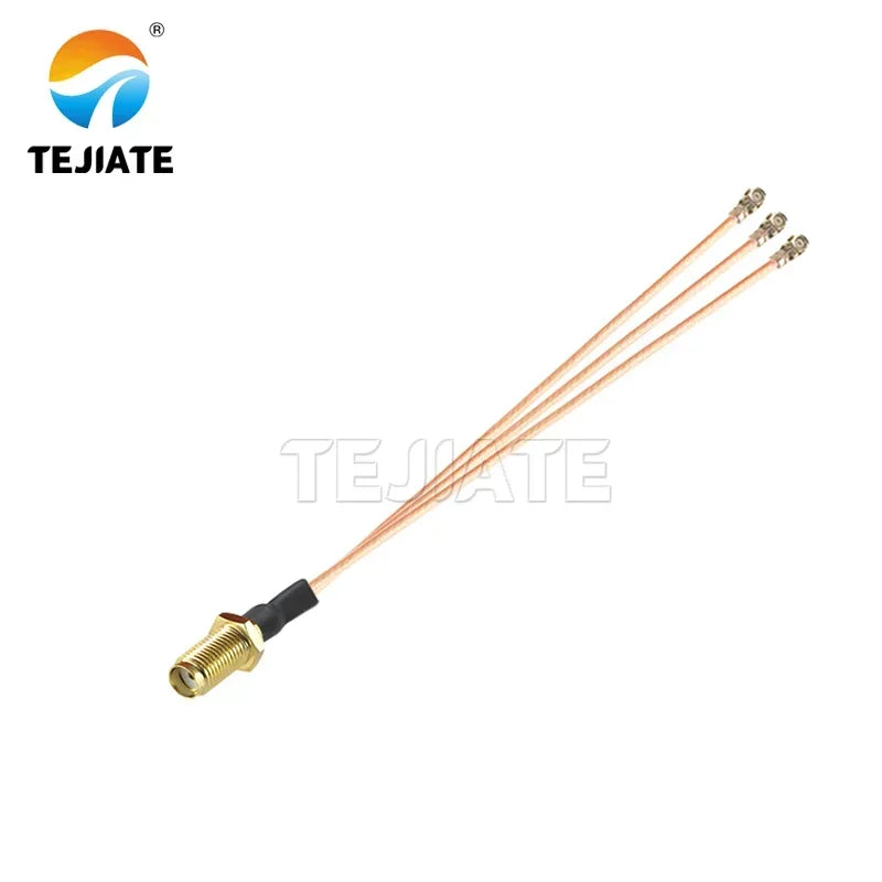 0.1m 1 to 2 RG178 Cable SMA Pigtail RF Antena UFL Seat SMA Female male To 3pcs WIFI Antenna Extension Jumper