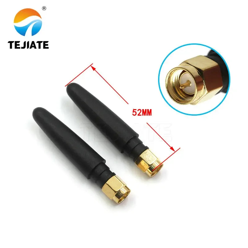 5PCS 2.4G Antenna SMA Straight Header/Bent Header Inner Pin/Inner Hole  5CM  WIFI WLAN Adapter Black Pepper