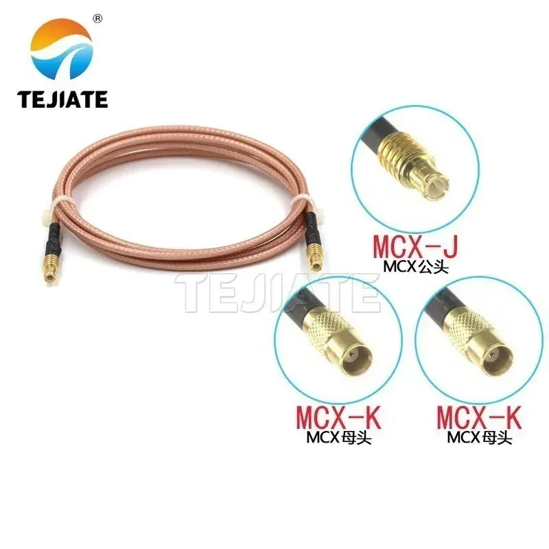 1PCS MCX to MCX adapter line MCX male female RF line MCX straight elbow connection line RG316 coaxial line impedance 50 ohms