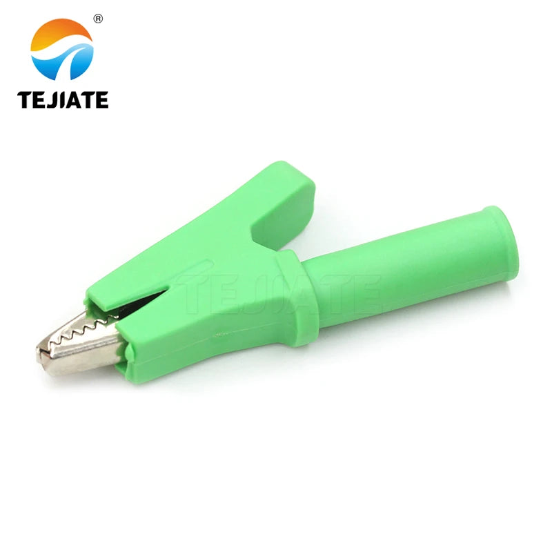Pure copper battery clip crocodile clip wire clip medium with 4mm jack high voltage full sheath test clip 30A