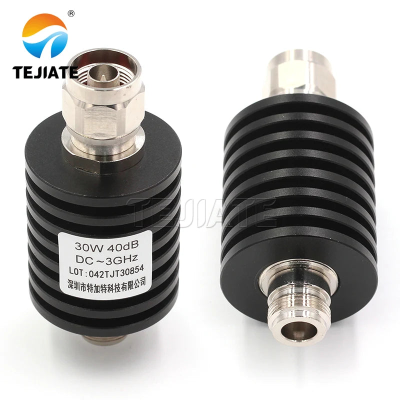 1PCS N-JK 30W Attenuator 6DB 20DB 30DB 40DB RF Coaxial Rixed Attenuator N type Connector