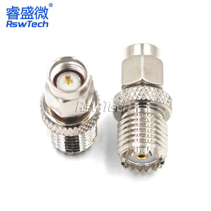 1PCS BNC-UHF To UHFK SMAK-UHF MINI Male/Female Header Connector M Base RF Adapter