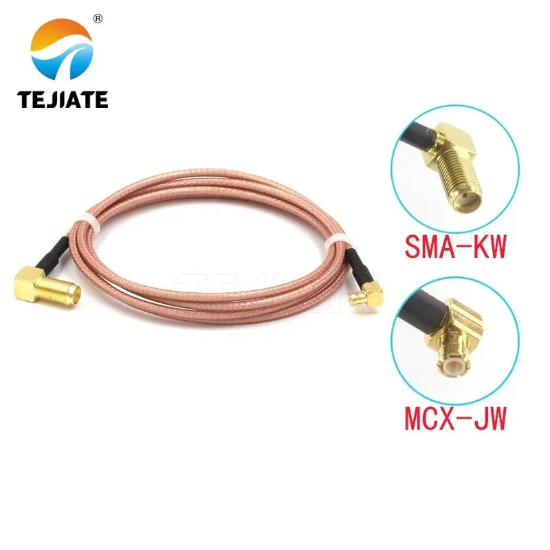1PCS TEJIATE Adapter Cable MCX To SMA Type MCXJW Convert SMAKW 8-90CM 1M 1.5M 2M Length Connector RG316 Wire