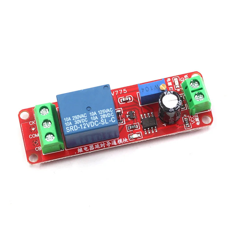 12V Delay Disconnect Relay Module 1 On Switch 5V Delay Adjustable (1-10 seconds)