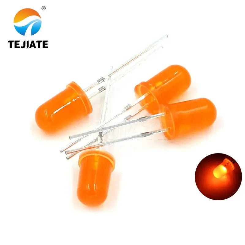 50PCS / 1Lot TEJIATE 5MM LED Lamp Full Double Color White Red Yellow Blue Green Purple Fast Response Long Using Life