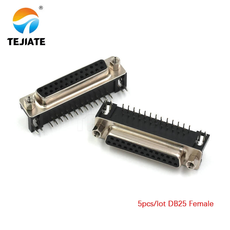 DB25 25P  Parallel Serial Port Female Male Wire Solder Connector Socket Plug VGA Adapter Plastic Metal Shell Cover