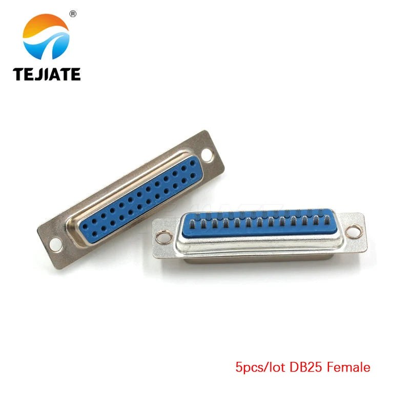DB25 25P  Parallel Serial Port Female Male Wire Solder Connector Socket Plug VGA Adapter Plastic Metal Shell Cover