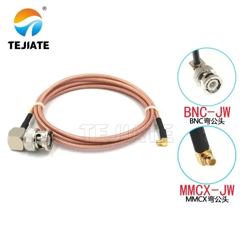 1PCS BNC bent male to MMCX adapter line MMCX-JW MMCX-J MMCX-K to BNC-JW RF line RG316 coaxial line impedance 50 ohms