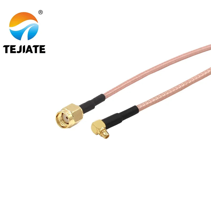 1PCS TEJIATE Adapter Cable MMCX To SMA MMCX-JW Convert RPSMA-J 8-90CM 1M 1.5M 2M Length Connector RG316 Wire