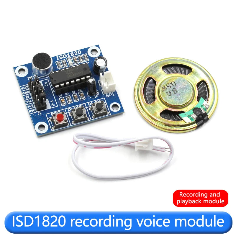 ISD1820 voice recording module, voice, recording and playback, with microphone, and 0.5W speaker