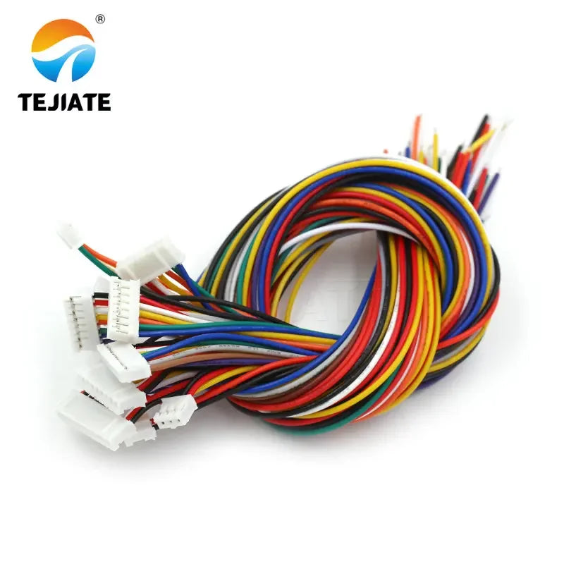 PH2.0MM Electronic Terminal Wire Single Head Color Row Line 2/3/4/5/6/7/8/9/10/12P 30CM Nickel Plated