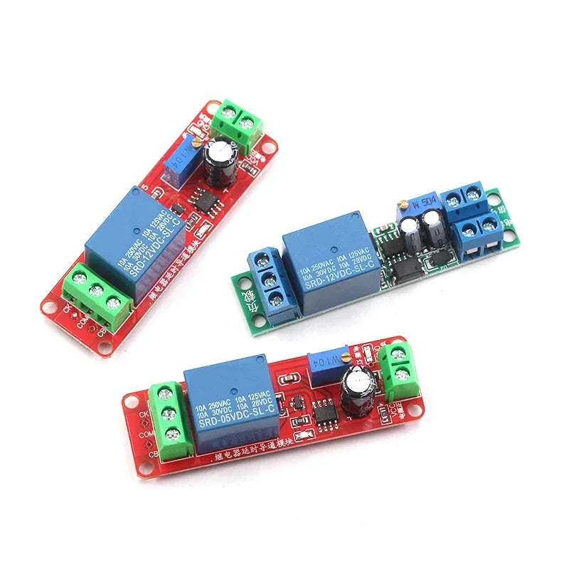 12V Delay Disconnect Relay Module 1 On Switch 5V Delay Adjustable (1-10 seconds)