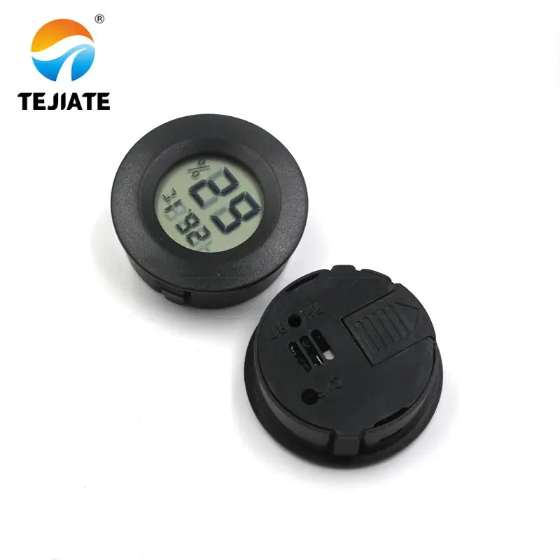 Round Thermometer Hygrometer Sensor LCD Digital Temperature Probe Humidity Meter Roundness