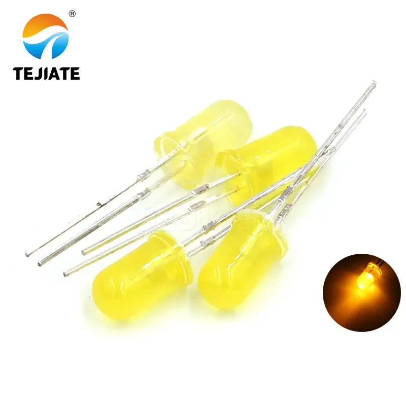50PCS / 1Lot TEJIATE 5MM LED Lamp Full Double Color White Red Yellow Blue Green Purple Fast Response Long Using Life