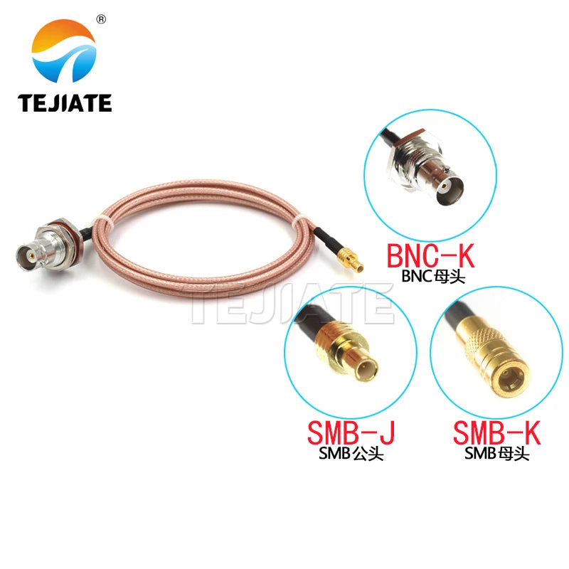 1PCS BNC to SMB adapter line SMB-J SMB-K to BNC-KY connection line RG316 RF connection impedance 50 ohms