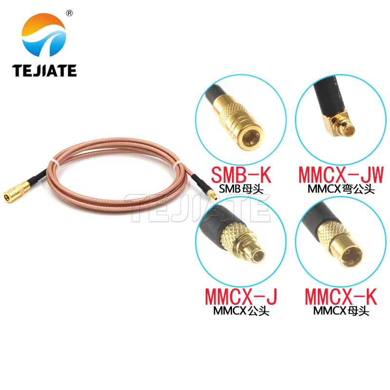 1PCS SMB female to MMCX male female adapter cable MMCX-JW MMCX-J MMCX-K to SMB-K connection cable RG316 RF coaxial line