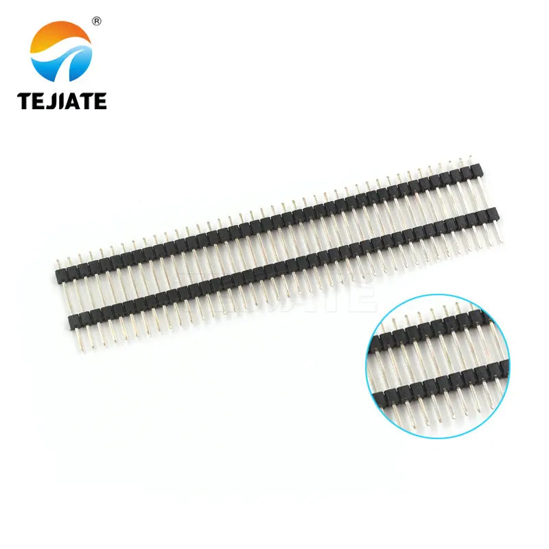 2PCS double-layer row needle single row 2.54mm double row 2 * 40p 1x40pin double plastic row needle length 21/23/30mm