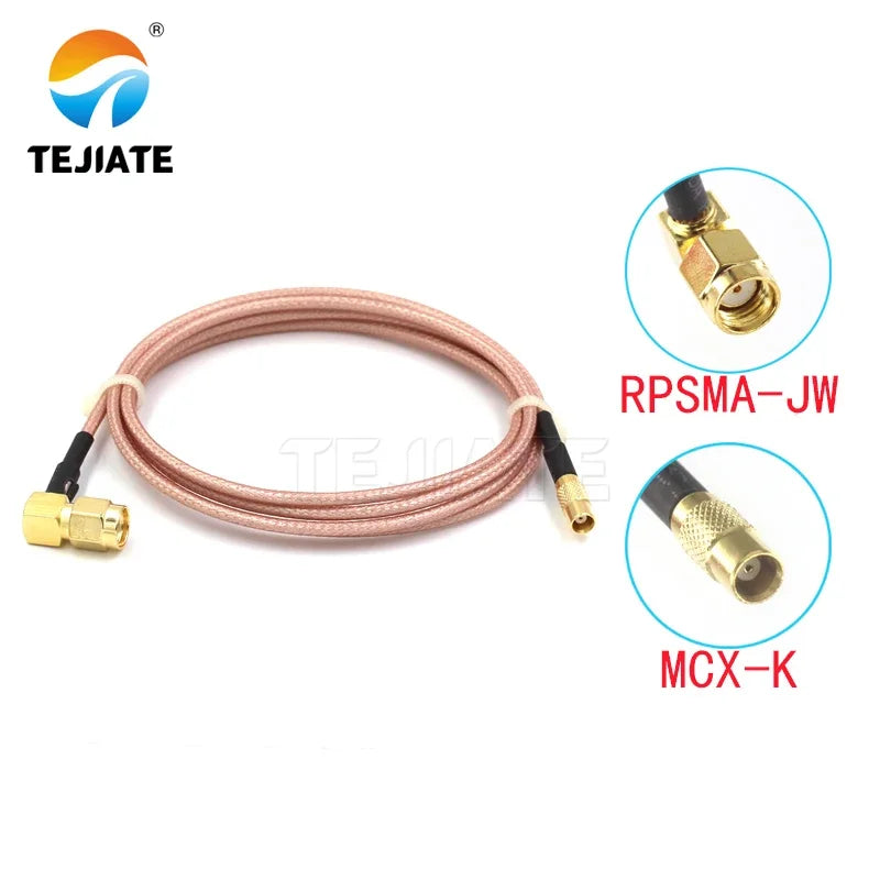 1PCS TEJIATE Adapter Cable MCX To RPSMA Type MCX-K Convert RPSMA-JW 8-90CM 1M 1.5M 2M Length Connector RG316 Wire