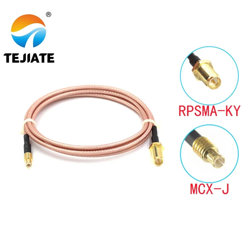 1PCS TEJIATE Adapter Cable MCX To RPSMA Type MCX-J Convert RPSMA-KY 8-90CM 1M 1.5M 2M Length Connector RG316 Wire