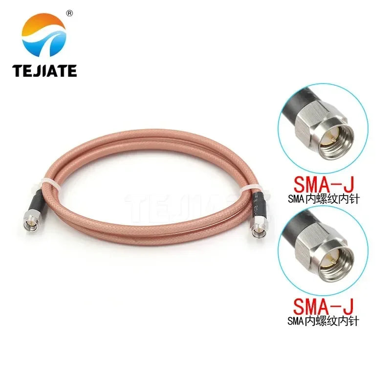 1PC SMA male to SMA male high-frequency adapter line SMA to SMA connecting line SMA-JJ stainless steel RF line RG142 coaxial lin