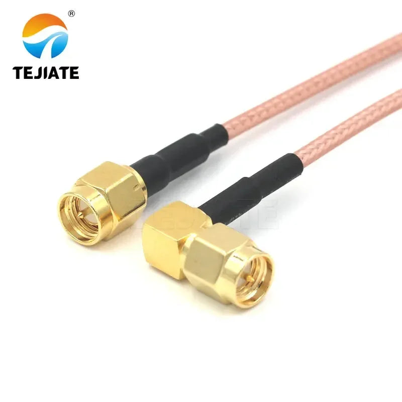 SMA Male To SMA Right Angle Male Plug Jumper Pigtail Cable RG316