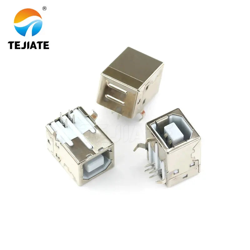 10PCS USB A-type female socket A female B female socket curling 90/180 degrees flat mouth square mouth straight plug patch