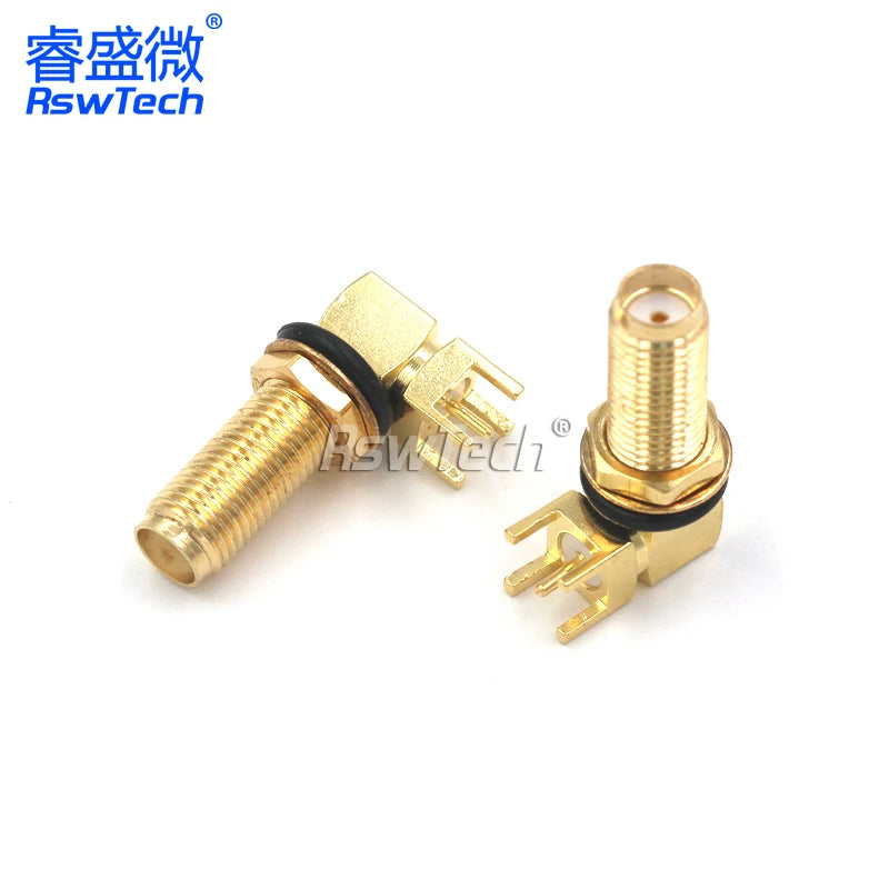 1PCS SMA-KE Connerctor SMA-KWE Adapter Straight /Bent Header Square/Skew Foot Base male female PCB connector