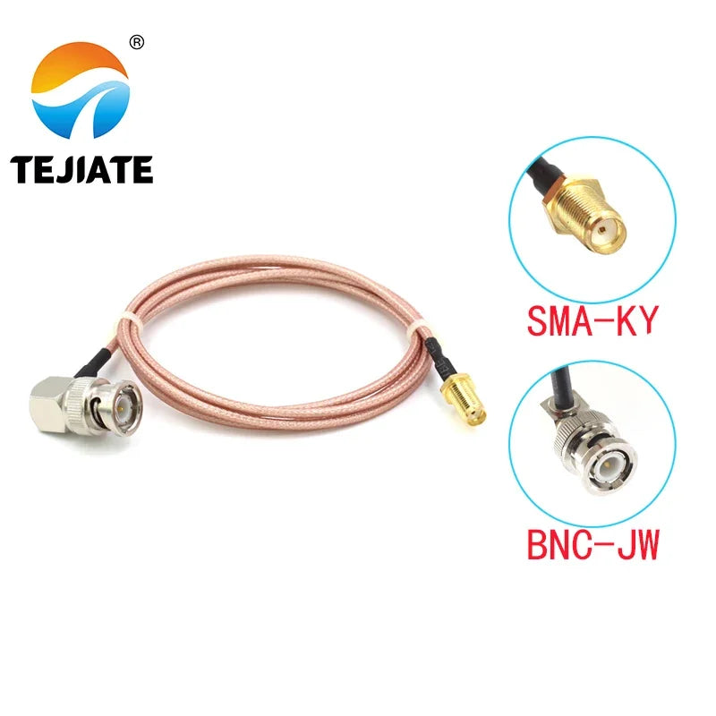 1PCS TEJIATE Adapter Cable BNC To SMA BNC-JW Convert SMA-KY 8-90CM 1 1.5 2M Length Connector RG316 Wire