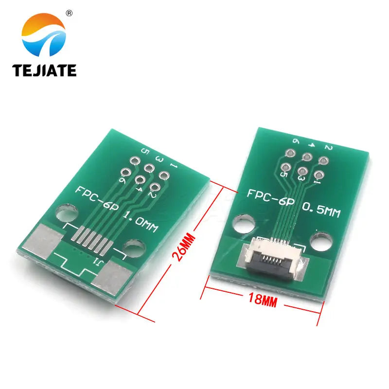 FPC FFC Flat Cable Transfer Plate Directly Insert DIY 0.5MM Space Connector 6P 8P 10P 20P 30P 40P 60P 0.5 Change 2.54 Type