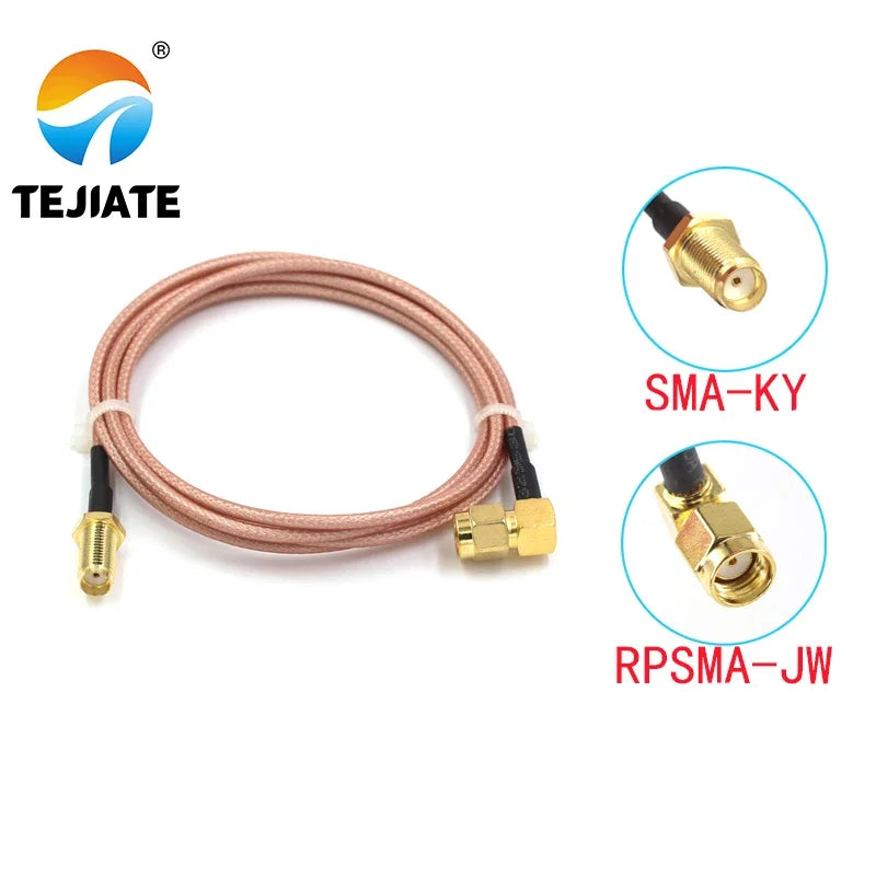 1PCS TEJIATE SMA Adapter Cable RPSMA-JW To SMA-KY 8-90CM 1M 1.5M 2M Length Connector RG316 Wire