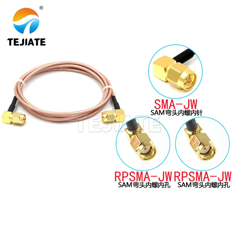 1PCS SMA-JW to SMA-JW bent male SMA bent male adapter SMA-JW connecting line RPSMA-JW extension cable