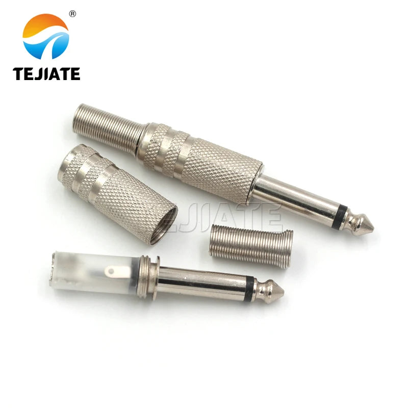 3.5 2.5/6.35mm plum blossom male connector mono dual channel stereo microphone plug welding line audio head
