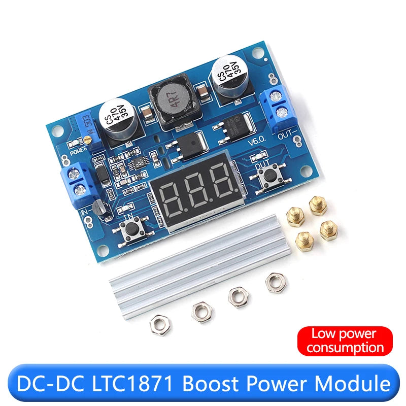 DC-DC high power 100W LTC1871 adjustable boost power module output 3.5~35V with digital display