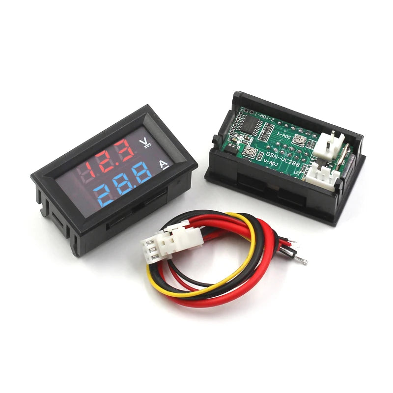 DC current and voltage meter module LED DC digital current and voltage meter dual display 0-100V10A board