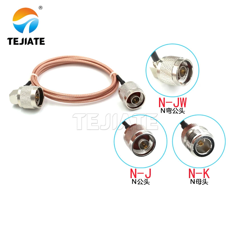 1PCS N-bend male to N male female adapter line N-JW to N-J N-K RF line RG316 coaxial line impedance 50 ohms