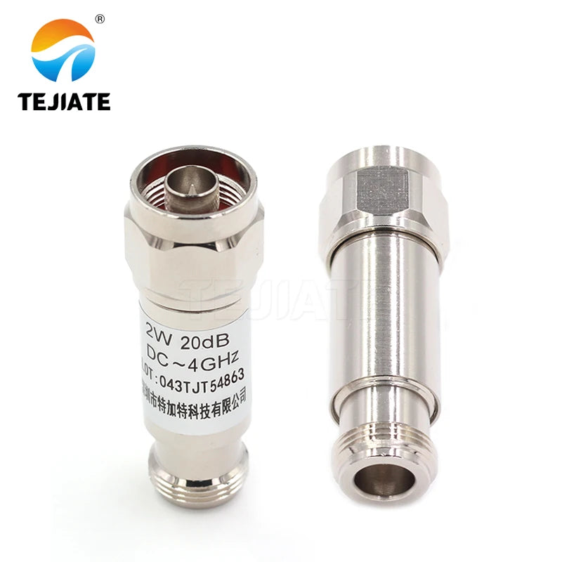 2W N-type DC-4GHz N-JK Coaxial Attenuator - 1~40 dB High-Power RF Attenuator Communication & Broadcasting Equipment Low Noise