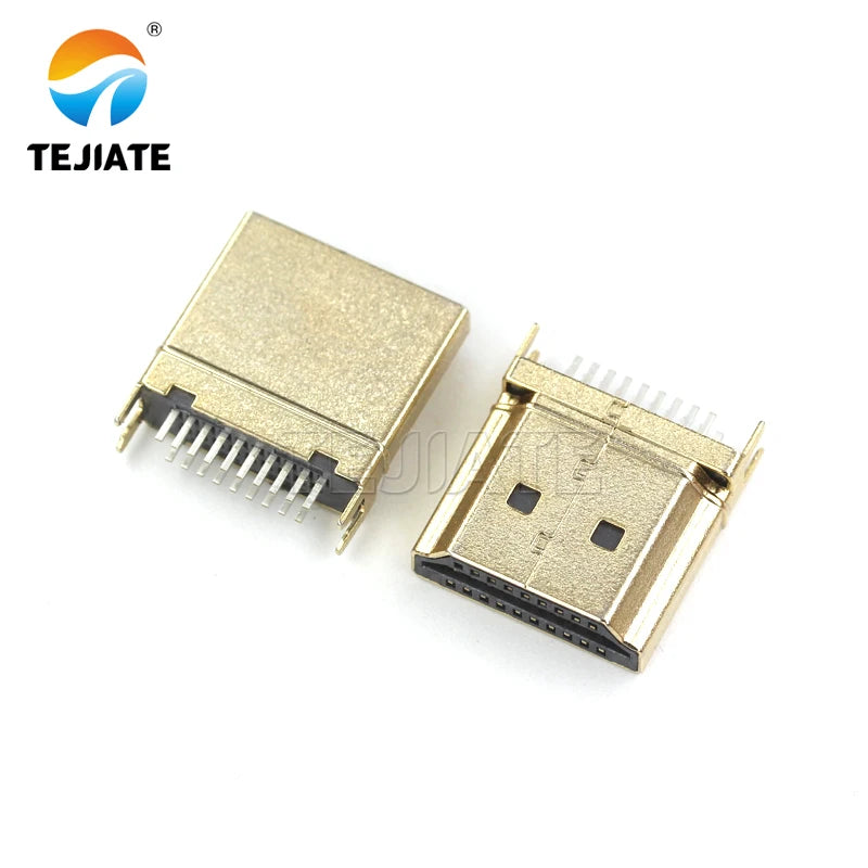HDMI high-definition connector male splint female seat ordinary gold-plated 19P1.6 splint male HDMI plug