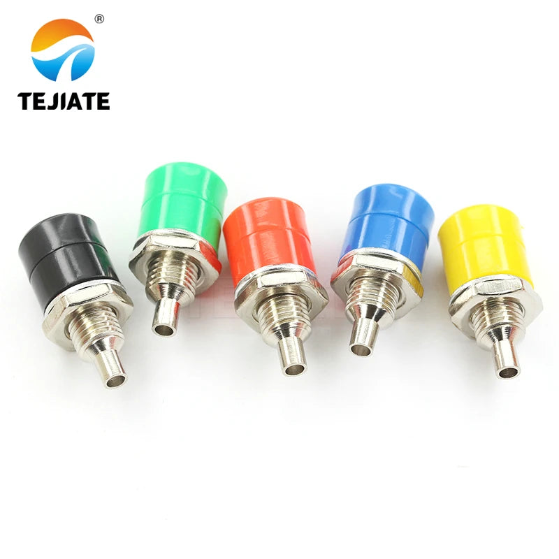 2PCS 4mm nickel-plated panel socket installation banana socket teaching instrument socket opening diameter 8mm test socket
