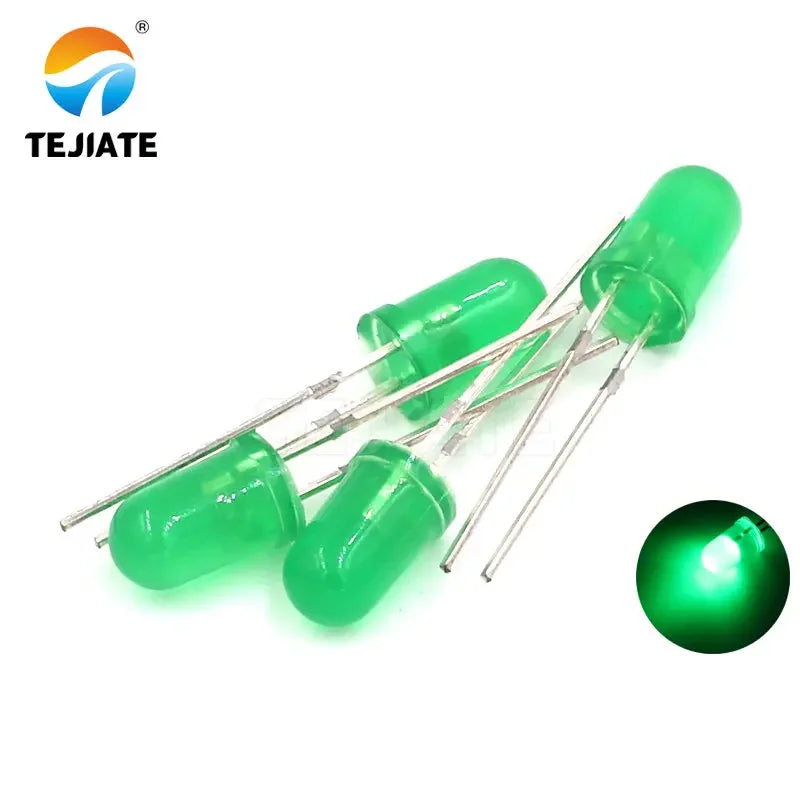 50PCS / 1Lot TEJIATE 5MM LED Lamp Full Double Color White Red Yellow Blue Green Purple Fast Response Long Using Life