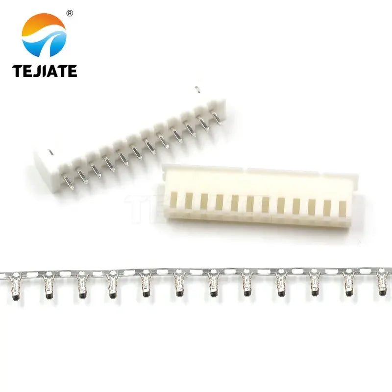 50PCS XH2.54MM Connector Plug+Straight Pin Socket+Terminal 2/3/4/6/8/10/12P Wire Cable Adpter Spring DIY Kit