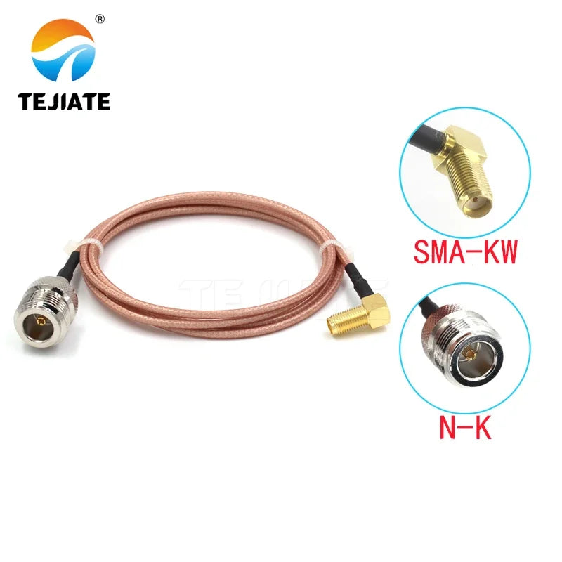 1PCS TEJIATE Adapter Cable N To SMA Type NK Convert SMAKW 8-90CM 1M 1.5M 2M Length Connector RG316 Wire