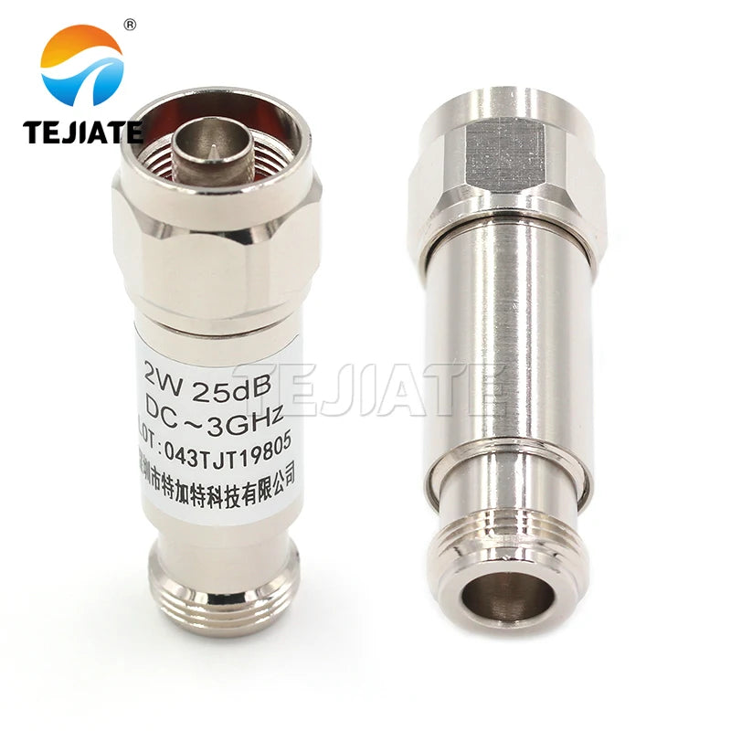 1PCS 2W N type N-JK RF Coaxial Attenuator 1-30DB Male to Female Nickel Plated Adapter